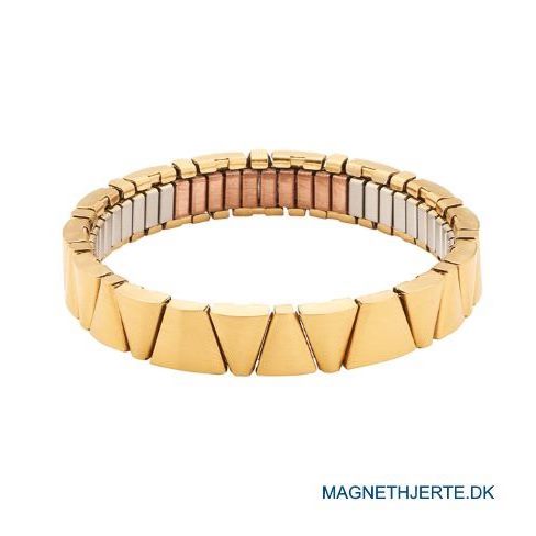 Fleksibelt magnetarmbånd i mat guld fra Magnethjerte