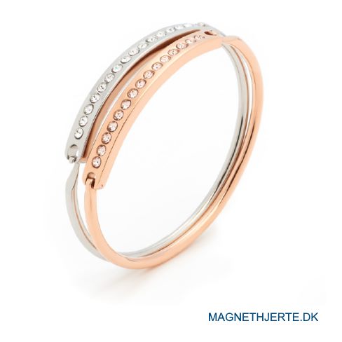 Galmourøs rosa forgyldt armring fra Magnethjerte