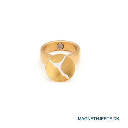 Elegant ringtop mat guldnuance fra Magnethjerte