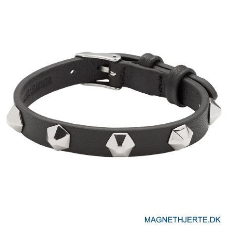 Læderarmbånd fra Magnethjerte, der kan bæres at både damer og herrer