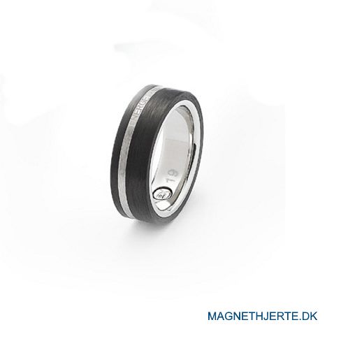 Moderne maskulin fingerring fra Magnethjerte