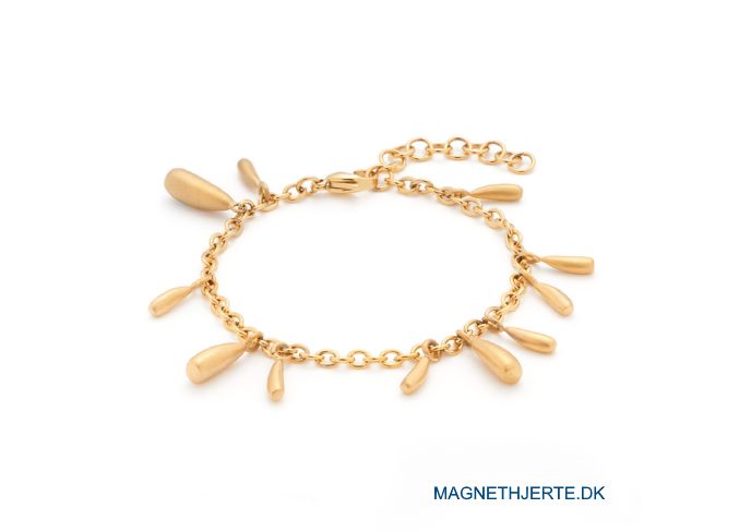Det forgyldte magnetarmbånd fra Magnethjerte er meget fint og fantasifuldt.