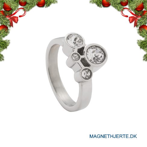 Elegant ring med Swarovski krystal fra Magnethjerte